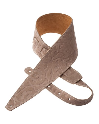 magrabò guitar straps | holes hs embossed damasco beige 10 cm