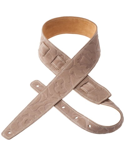 magrabò guitar straps | holes hs embossed damasco beige 6 cm