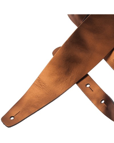 Guitar Strap Bronze Genuine Leather 8 Cm Holes HC Metallic 