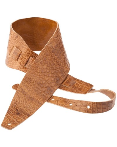 magrabò guitar straps | holes hc embossed cocco pros brown 10 cm