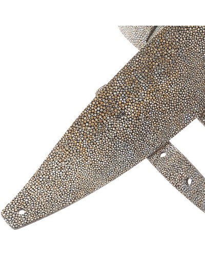 magrabò guitar straps | holes hc embossed seurat white 10 cm