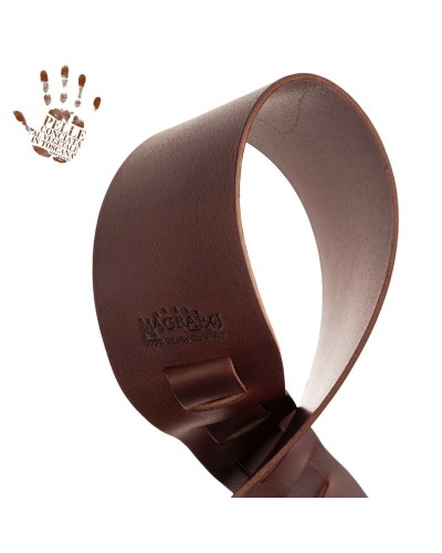 magrabò guitar straps | holes hc core dark brown 8 cm