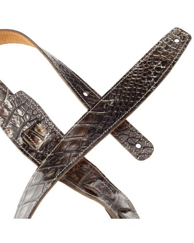 magrabò guitar straps | holes hs embossed cocco dalma silver 6 cm