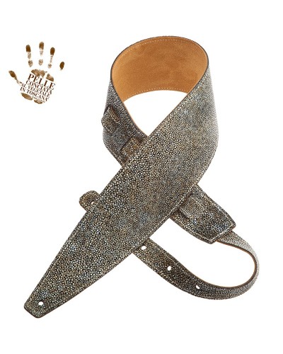 magrabò guitar straps | holes hs embossed seurat white 10 cm