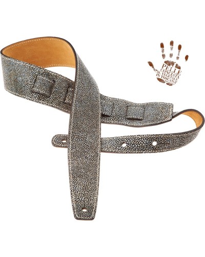 magrabò guitar straps | holes hs embossed seurat white 6 cm