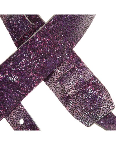 magrabò guitar straps | holes hc embossed seurat violet 6 cm