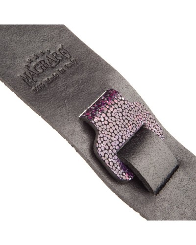 magrabò guitar straps | holes hc embossed seurat violet 6 cm