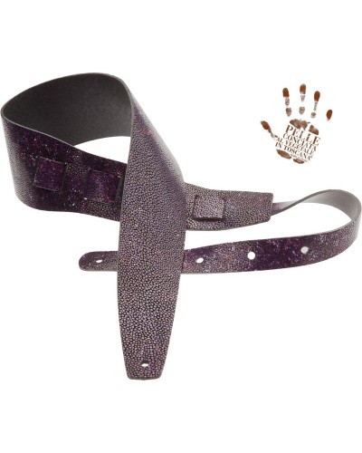 magrabò guitar straps | holes hc embossed seurat violet 8 cm