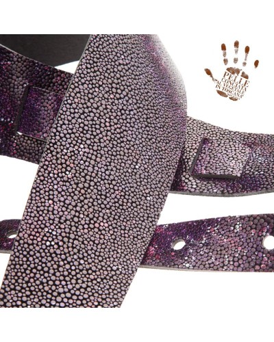 magrabò guitar straps | holes hc embossed seurat violet 8 cm