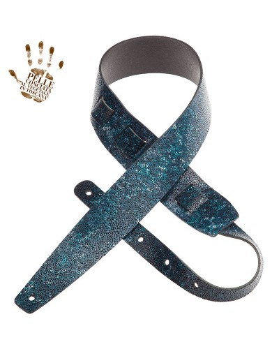 Guitar Strap Ocra Cotton And Genuine Leather 5 Cm Twinkle Stripe SC Cotton WashedOcra Cotton And Genuine Leather 5 Cm Twinkle St