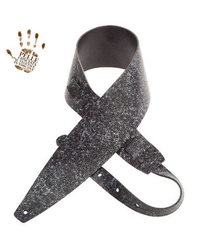 magrabò guitar straps | holes hc embossed seurat grey 10 cm