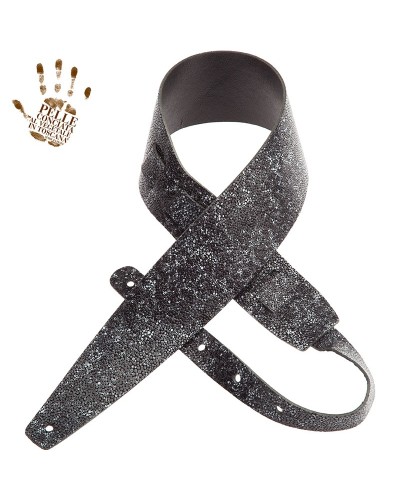 magrabò guitar straps | holes hc embossed seurat grey 8 cm