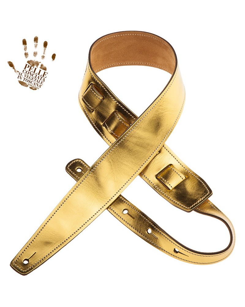 magrabò guitar straps | holes hs metallic gold 6 cm