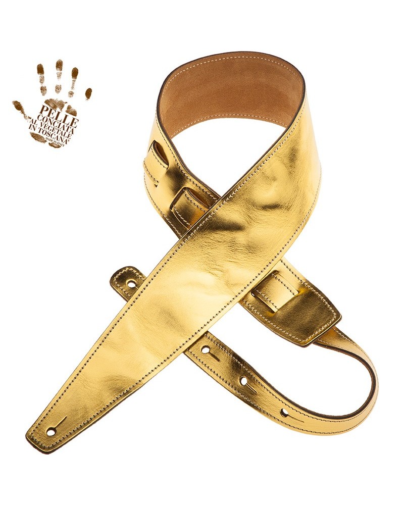 magrabò guitar straps | holes hs metallic gold 8 cm