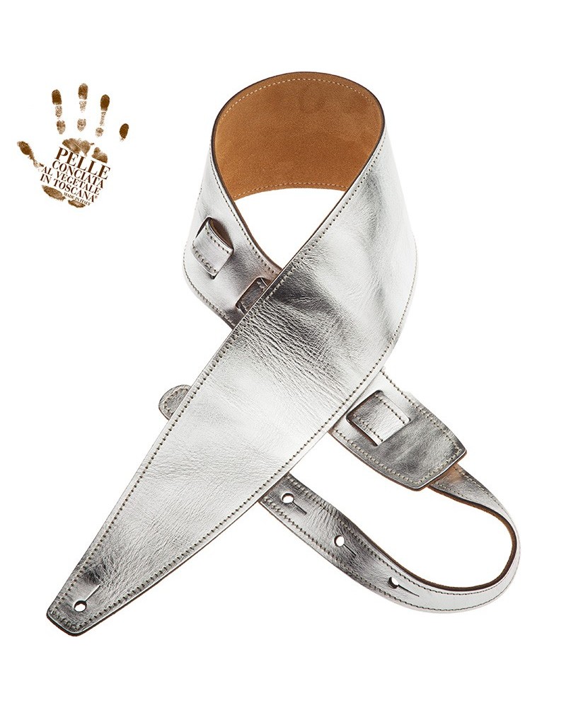 magrabò guitar straps | holes hs metallic silver 10 cm