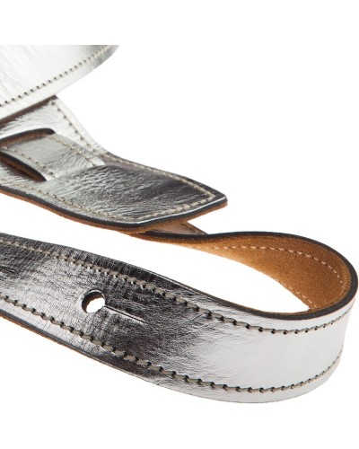 magrabò guitar straps | holes hs metallic silver 8 cm