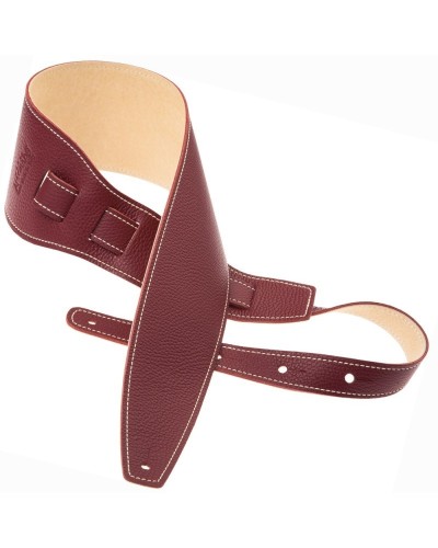 Guitar Strap Bordeaux Genuine Leather 10 Cm Holes HS Entry 