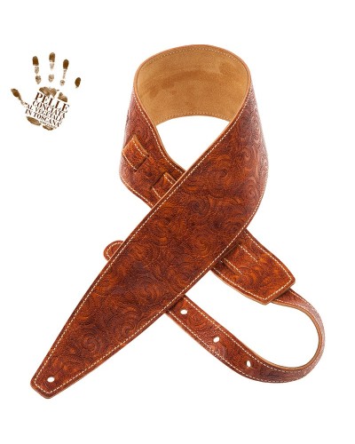 magrabò guitar straps | holes hs embossed ciler brown 10 cm