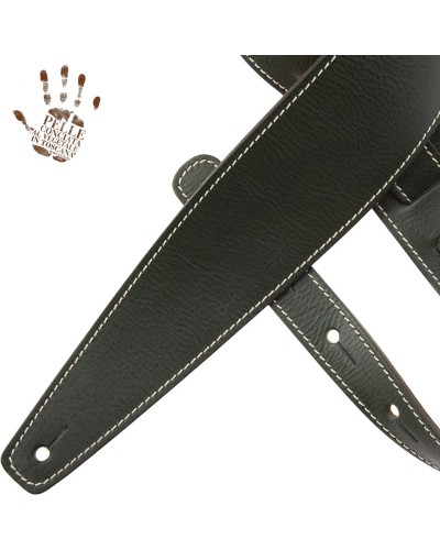 Guitar Strap Green Certified Vegetable Tanned Leather 8 Cm Holes HS Core 