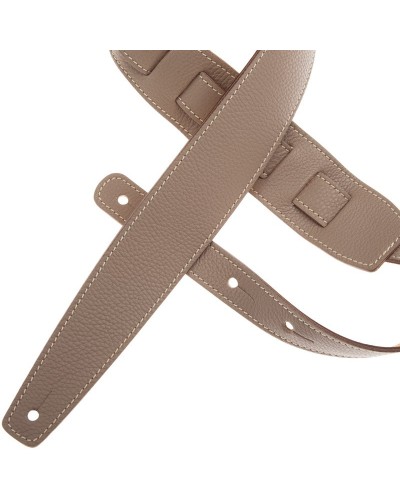 Guitar Strap Kaki Genuine Leather 6 Cm Holes HS Colors 