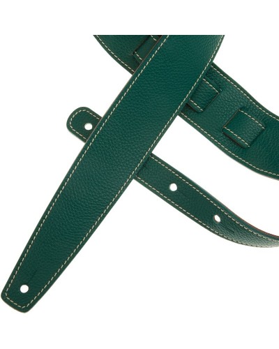 Guitar Strap Green Genuine Leather 6 Cm Holes HS Colors 