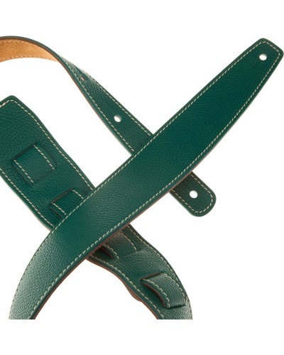 Guitar Strap Green Genuine Leather 6 Cm Holes HS Colors 