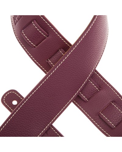 Guitar Strap Violet Genuine Leather 6 Cm Holes HS Colors 