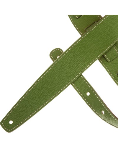 Guitar Strap Green Genuine Leather 6 Cm Holes HS Colors 