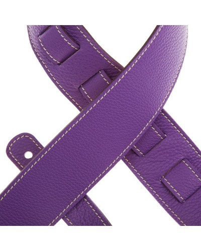 Guitar Strap Violet Genuine Leather 6 Cm Holes HS Colors 