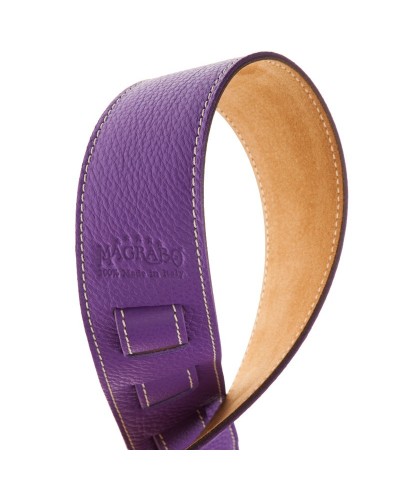 Guitar Strap Violet Genuine Leather 6 Cm Holes HS Colors 