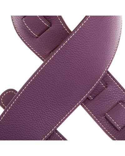 Guitar Strap Violet Genuine Leather 8 Cm Holes HS Colors 