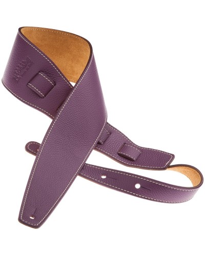 Guitar Strap Violet Genuine Leather 8 Cm Holes HS Colors 