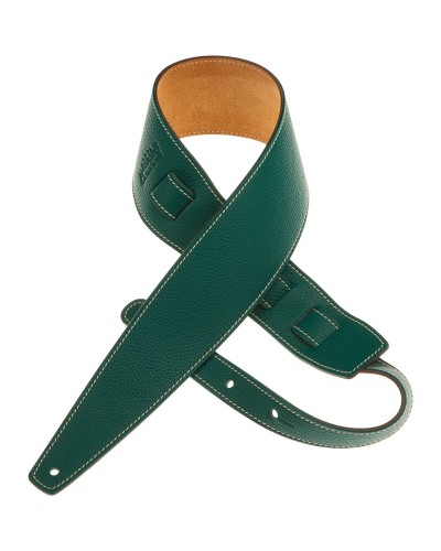 Guitar Strap Green Genuine Leather 8 Cm Holes HS Colors 