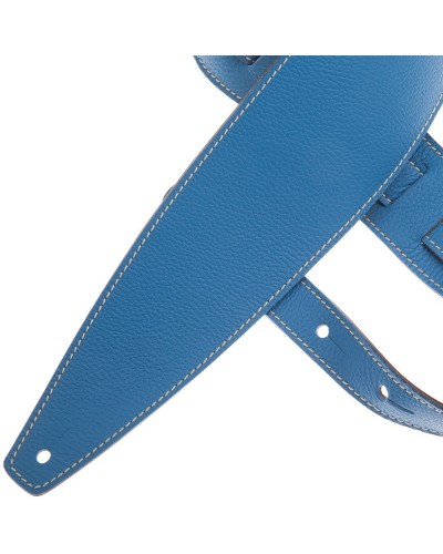 Guitar Strap Blu Genuine Leather 10 Cm Holes HS Colors 