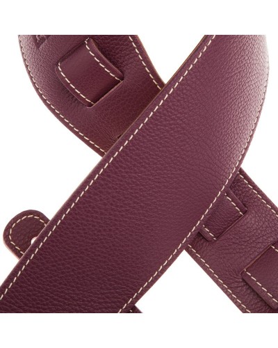 Guitar Strap Violet Genuine Leather 8 Cm Holes HS Colors 