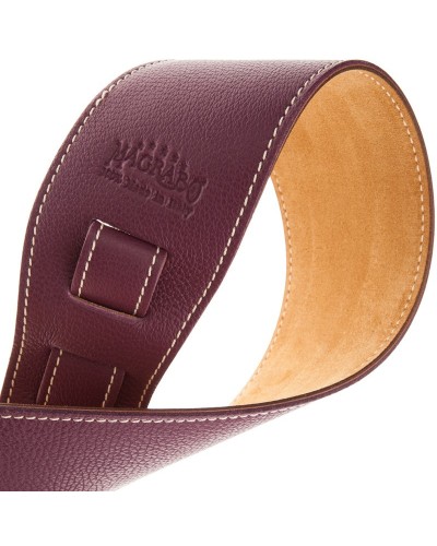 Guitar Strap Violet Genuine Leather 8 Cm Holes HS Colors 