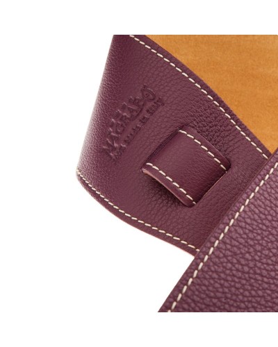 Guitar Strap Violet Genuine Leather 8 Cm Holes HS Colors 