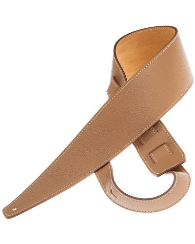 Guitar Strap Cappuccino Genuine Leather 8 Cm Holes HS Colors 