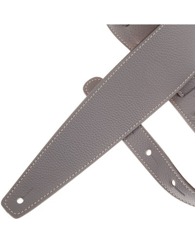 Guitar Strap Grey Genuine Leather 8 Cm Holes HS Colors 