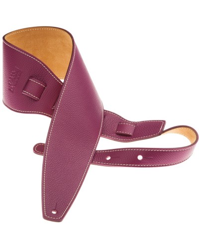 Guitar Strap Violet Genuine Leather 10 Cm Holes HS Colors 