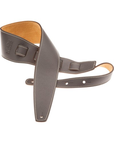 Guitar Strap Grey Genuine Leather 8 Cm Holes HS Colors 