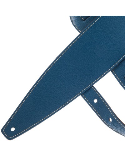 Guitar Strap Blu Genuine Leather 10 Cm Holes HS Colors 