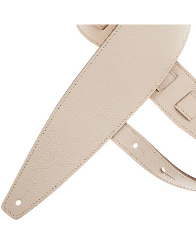 Guitar Strap White Genuine Leather 10 Cm Holes HS Colors 